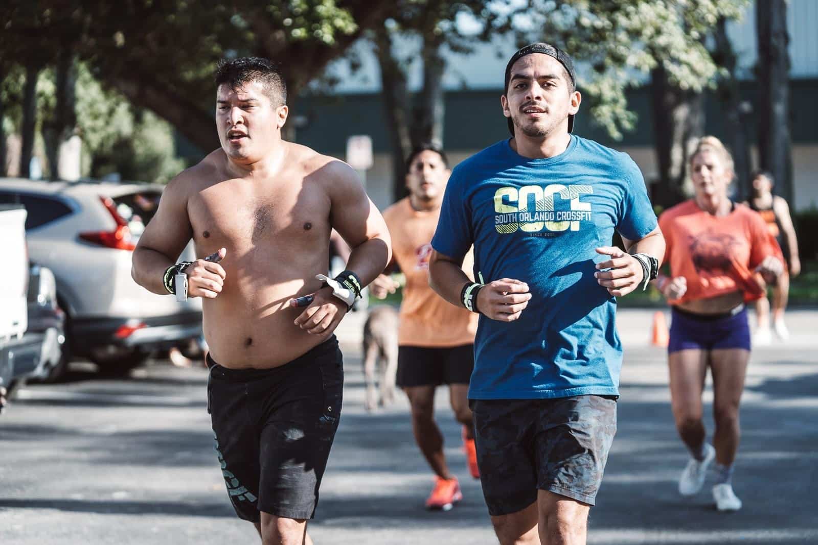SOCF members running outside the gym